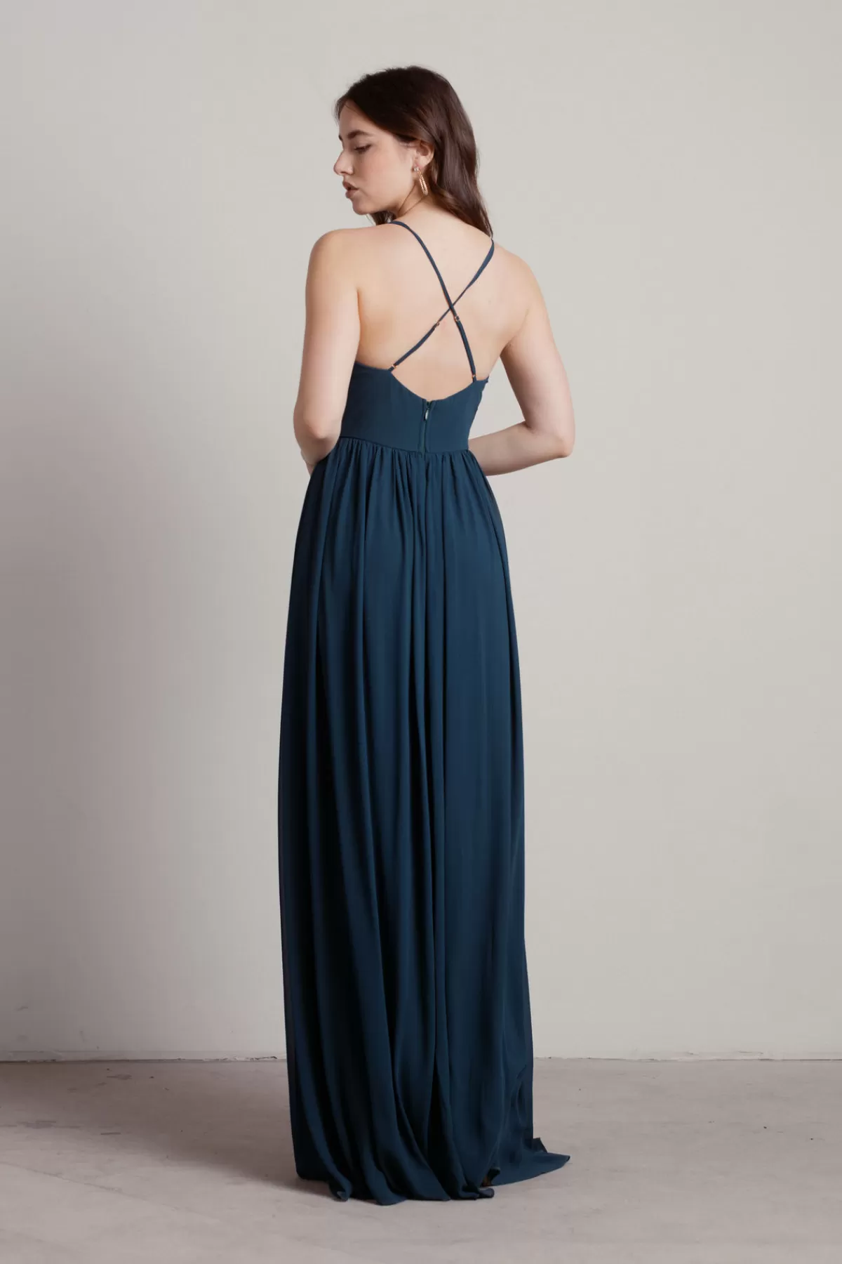Tobi All I Ever Need Deep V High Slit Maxi Dress - Burgundy* Mother Of The Bride Groom Dresses | Grandmother Of The Bride Dresses