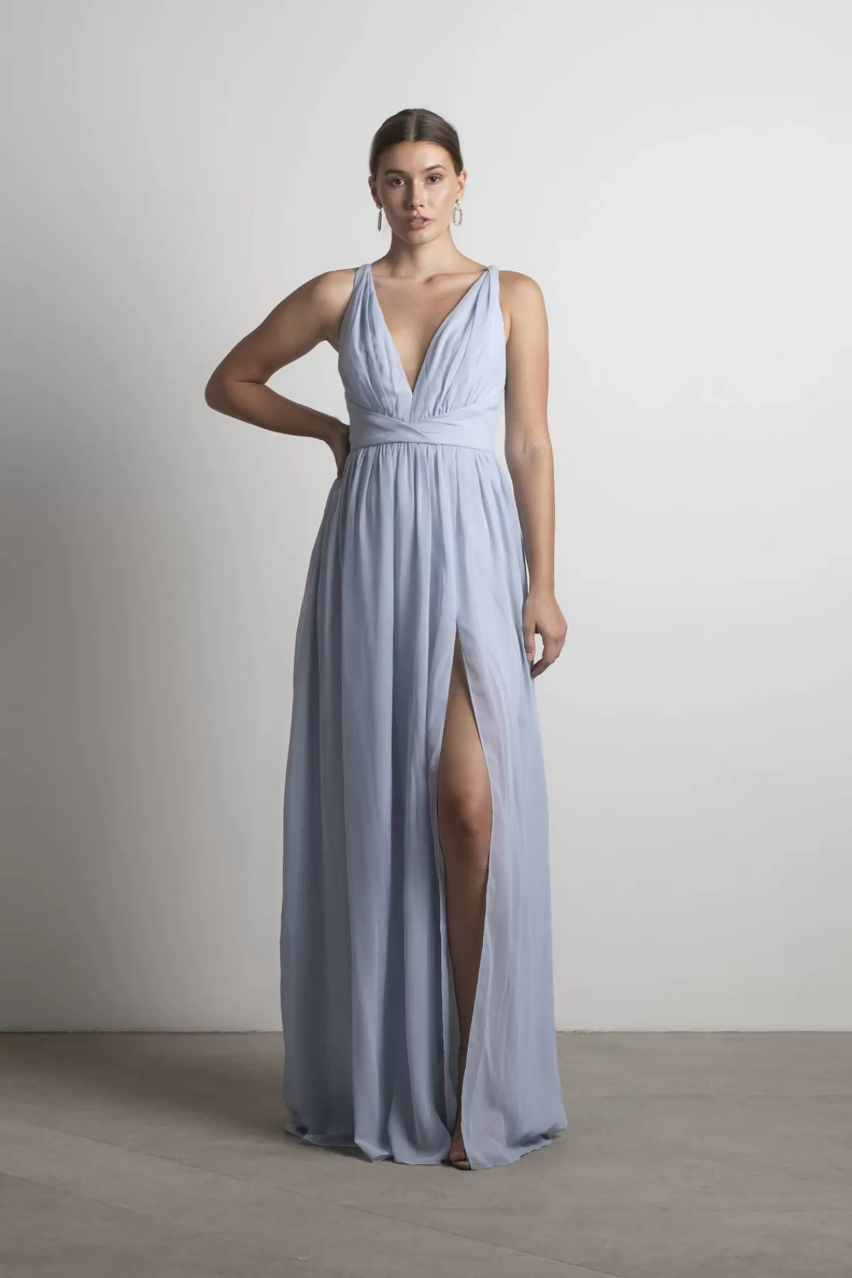 Tobi All I Ever Need Deep V High Slit Maxi Dress - Burgundy* Mother Of The Bride Groom Dresses | Grandmother Of The Bride Dresses