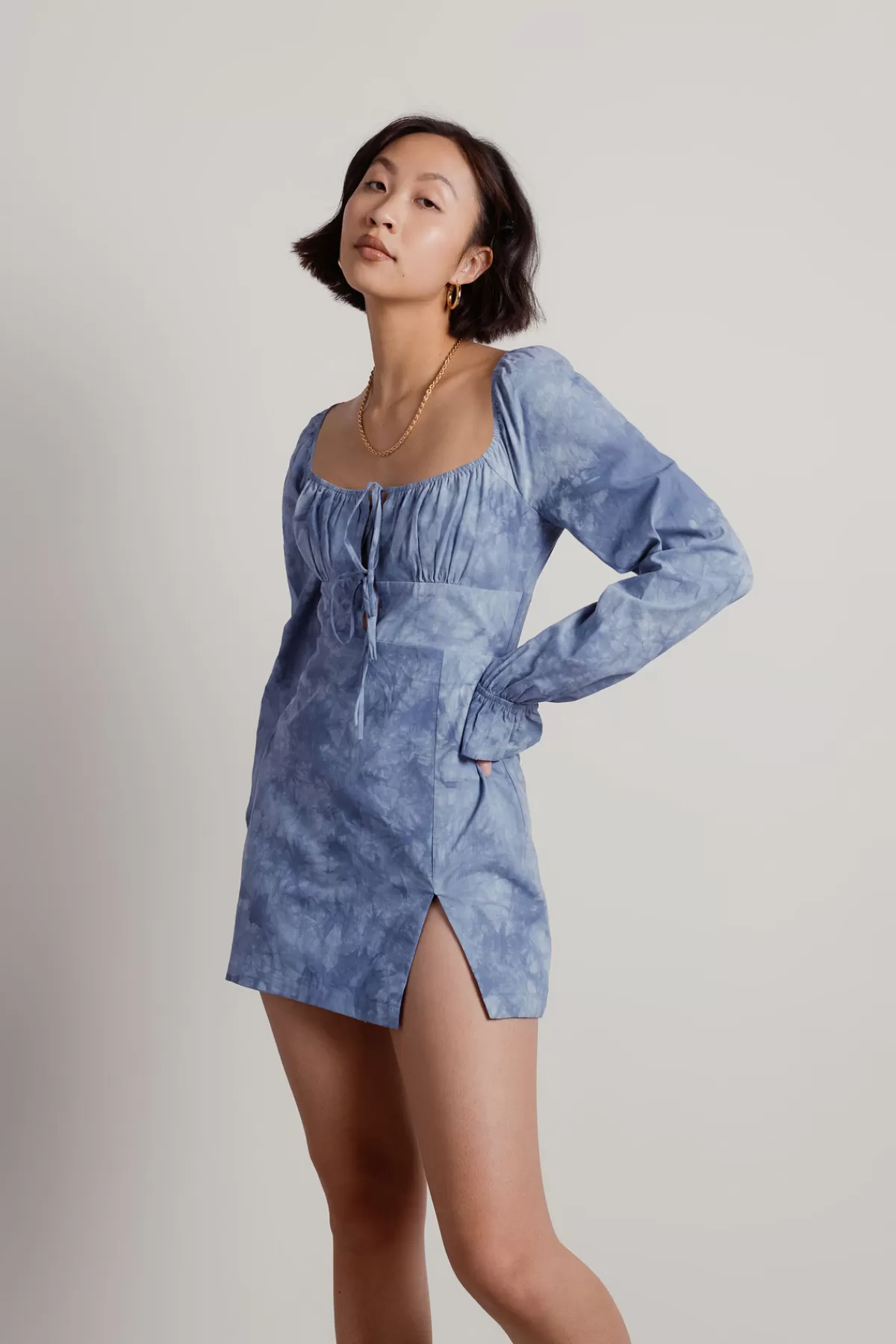 Tobi All I Want Is You Tie Dye Ruched Mini Dress - * Sundresses | Cut Out Dresses
