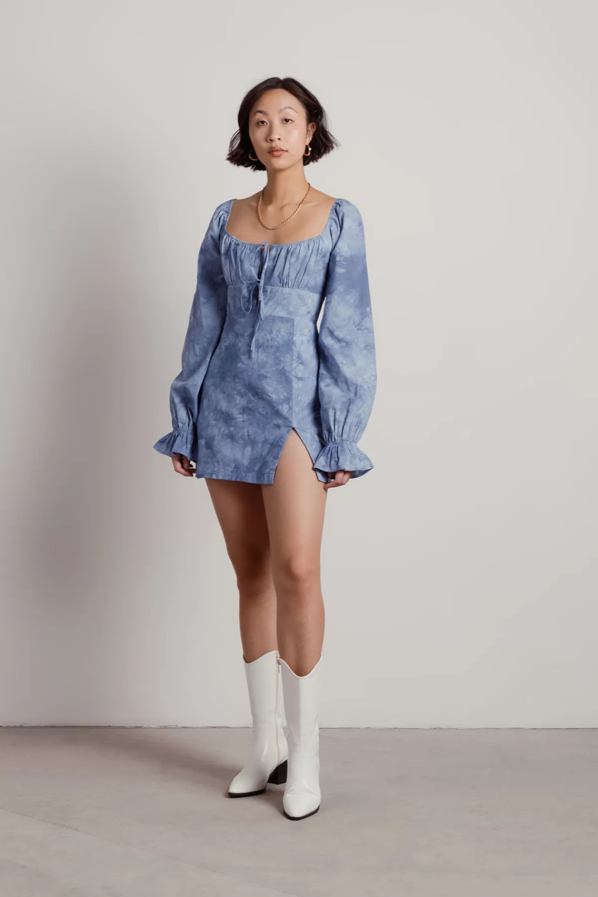 Tobi All I Want Is You Tie Dye Ruched Mini Dress - * Sundresses | Cut Out Dresses