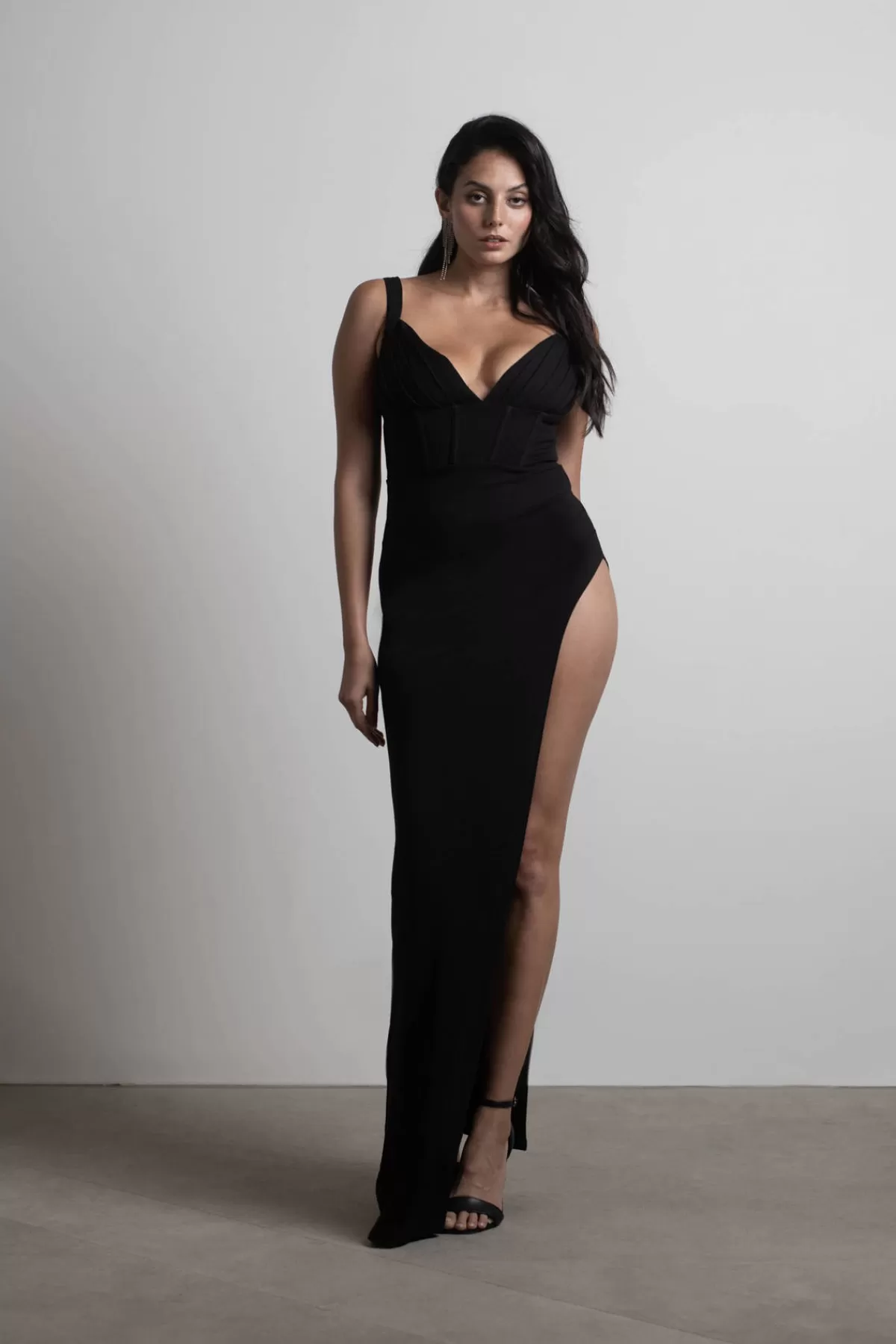 Tobi All Over Me Corset High Slit Maxi Dress - Sky Blue* Bridal Party Outfits | Bridesmaid Dresses