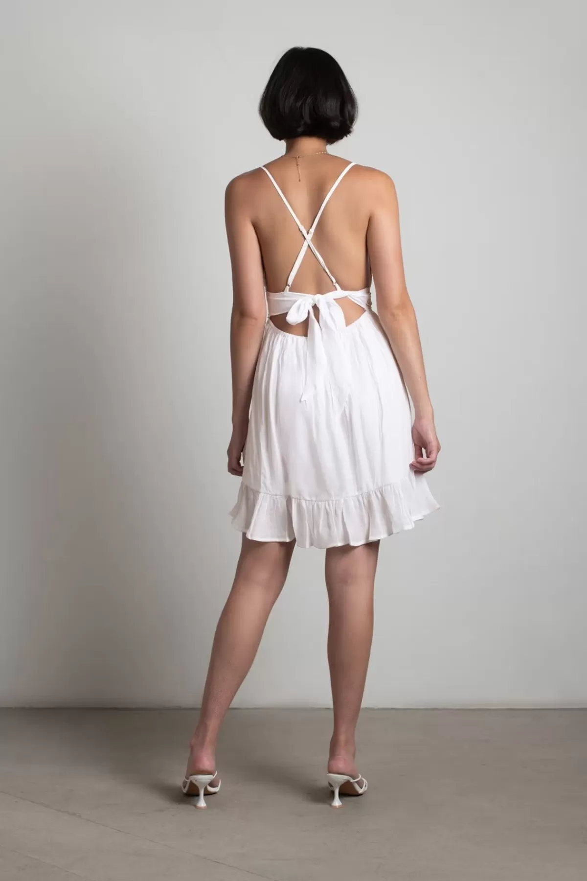 Tobi All The Right Reasons Crochet Bust Skater Mini Dress - * Honeymoon Outfits | Bridal Shower Dresses
