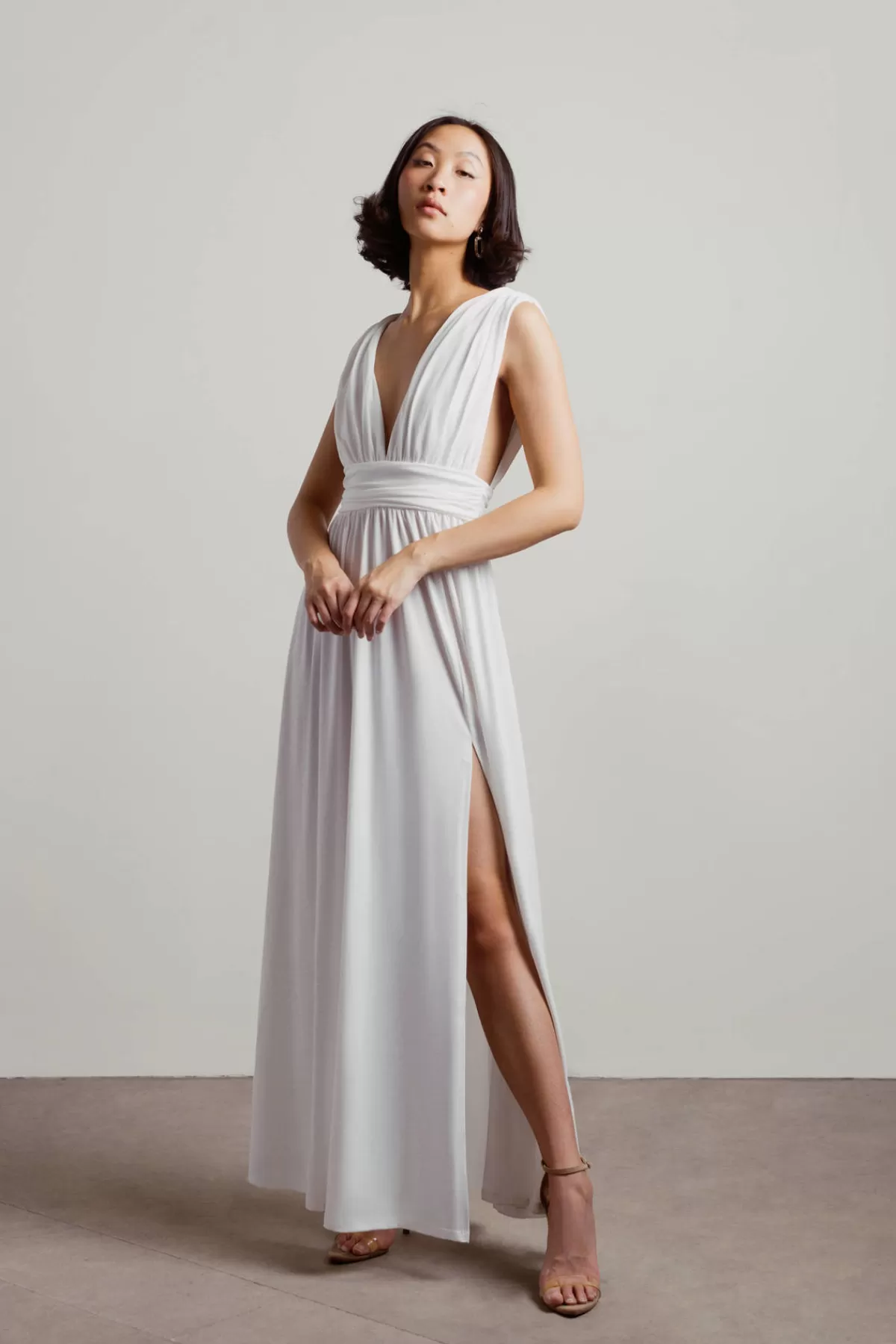Tobi At My Best Deep V High Slit Maxi Dress* Reception Dresses | Beach Wedding Dresses