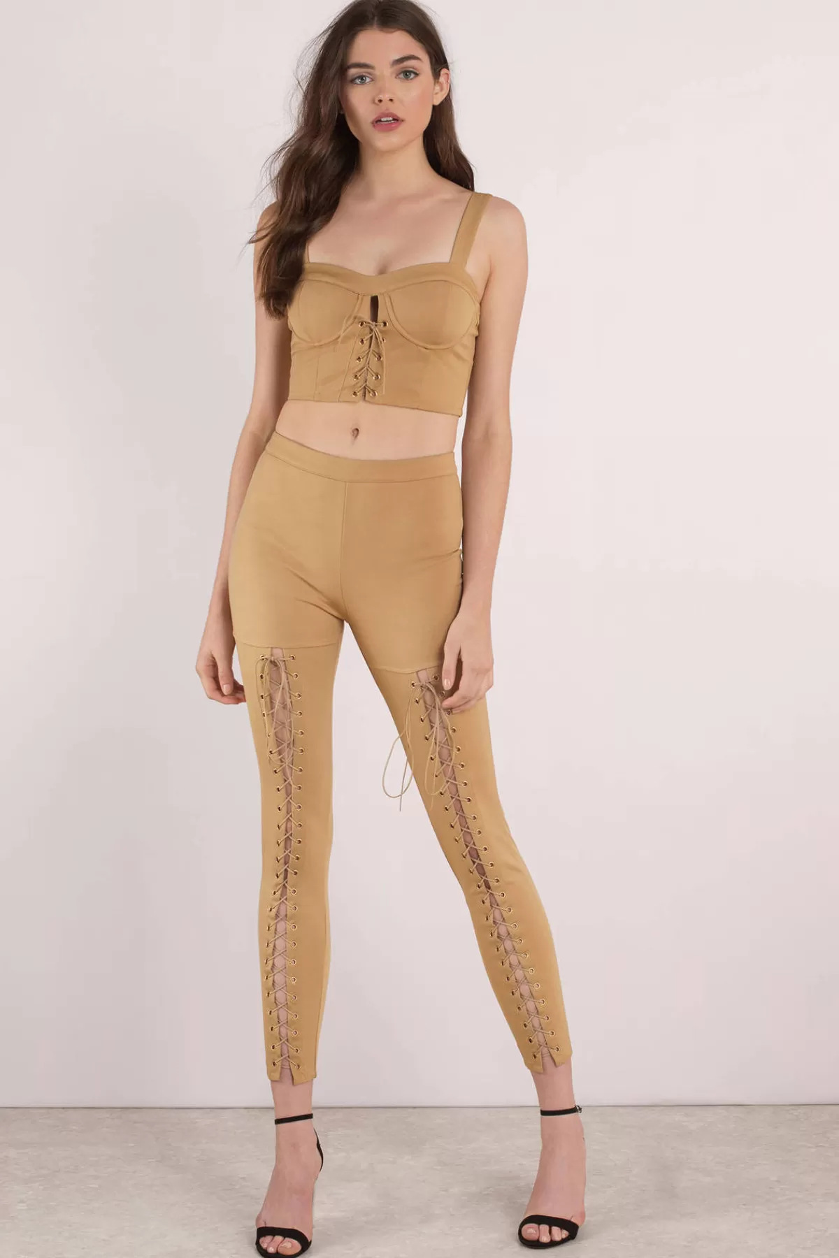 Tobi Back To Back Lace Up Bustier Top And Pants Set - * Night Club Outfits | Going Out Tops