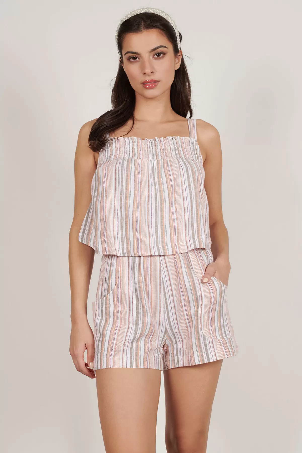 Tobi Be Alright Stripe Crop Top And Short Set - * Beach Vacation Outfits | Shorts