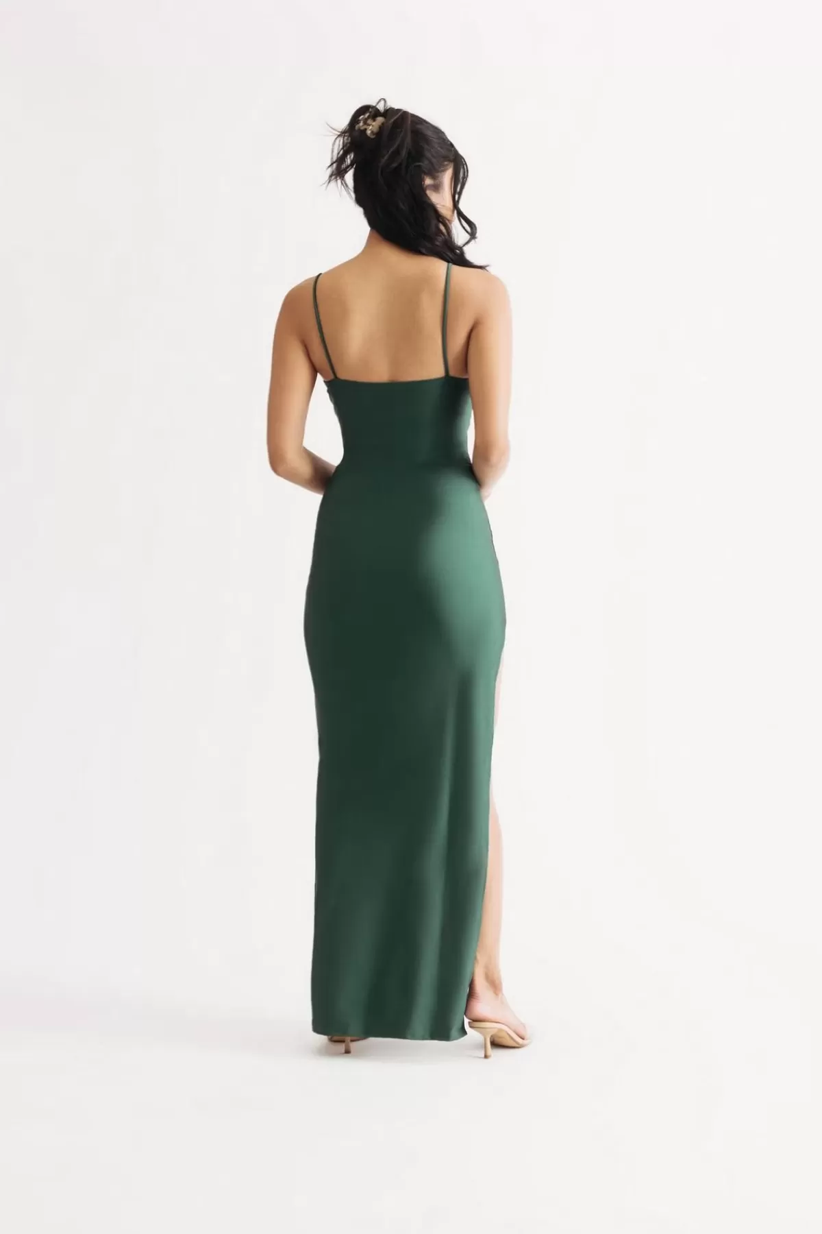 Tobi Came To Party High Slit Bodycon Maxi Dress - Hunter Green* Mother Of The Bride Groom Dresses | Bridal Party Outfits