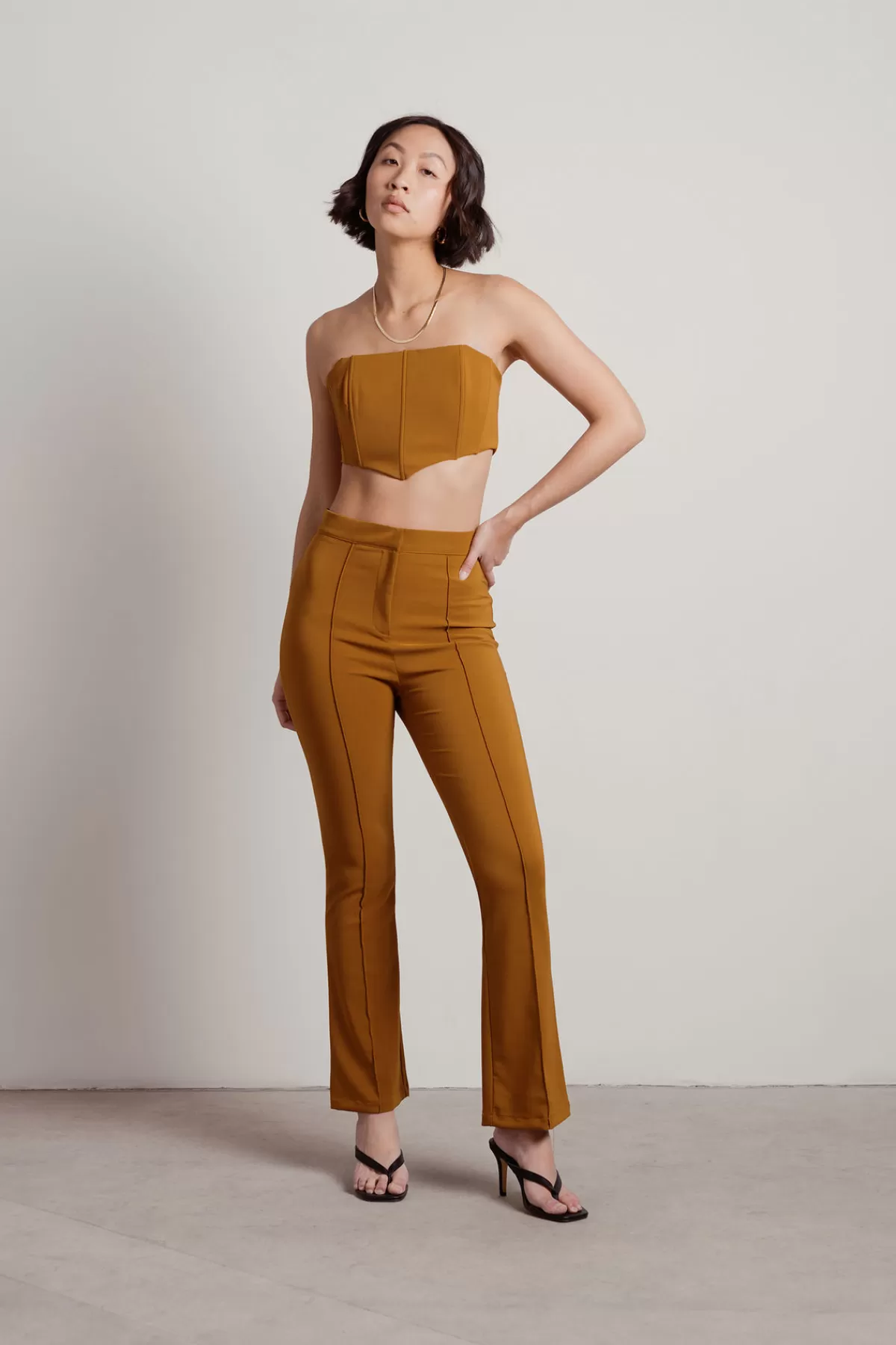 Tobi Cassandra Exposed Stitch Corset Top And Pants Set - * Night Club Outfits | Going Out Tops