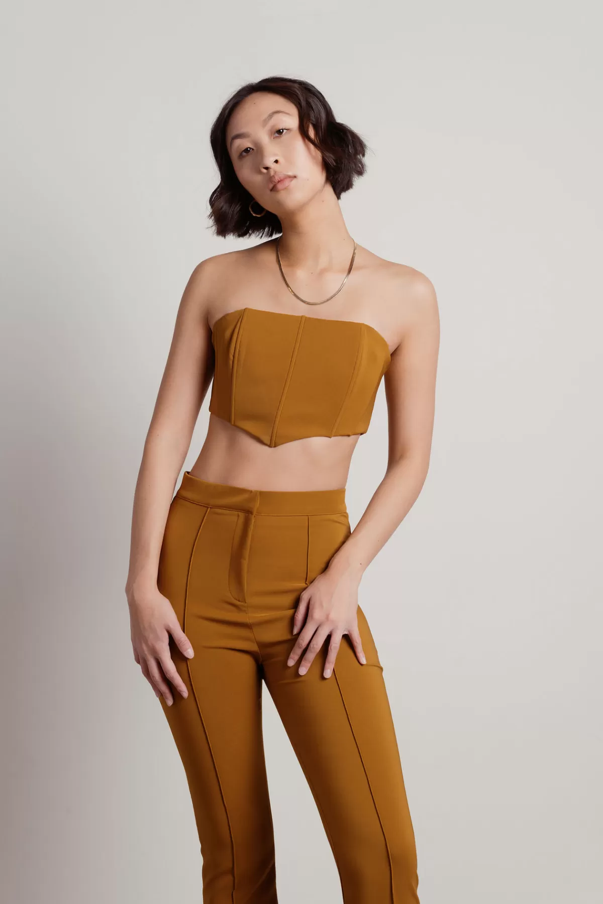 Tobi Cassandra Exposed Stitch Corset Top And Pants Set - * Night Club Outfits | Going Out Tops