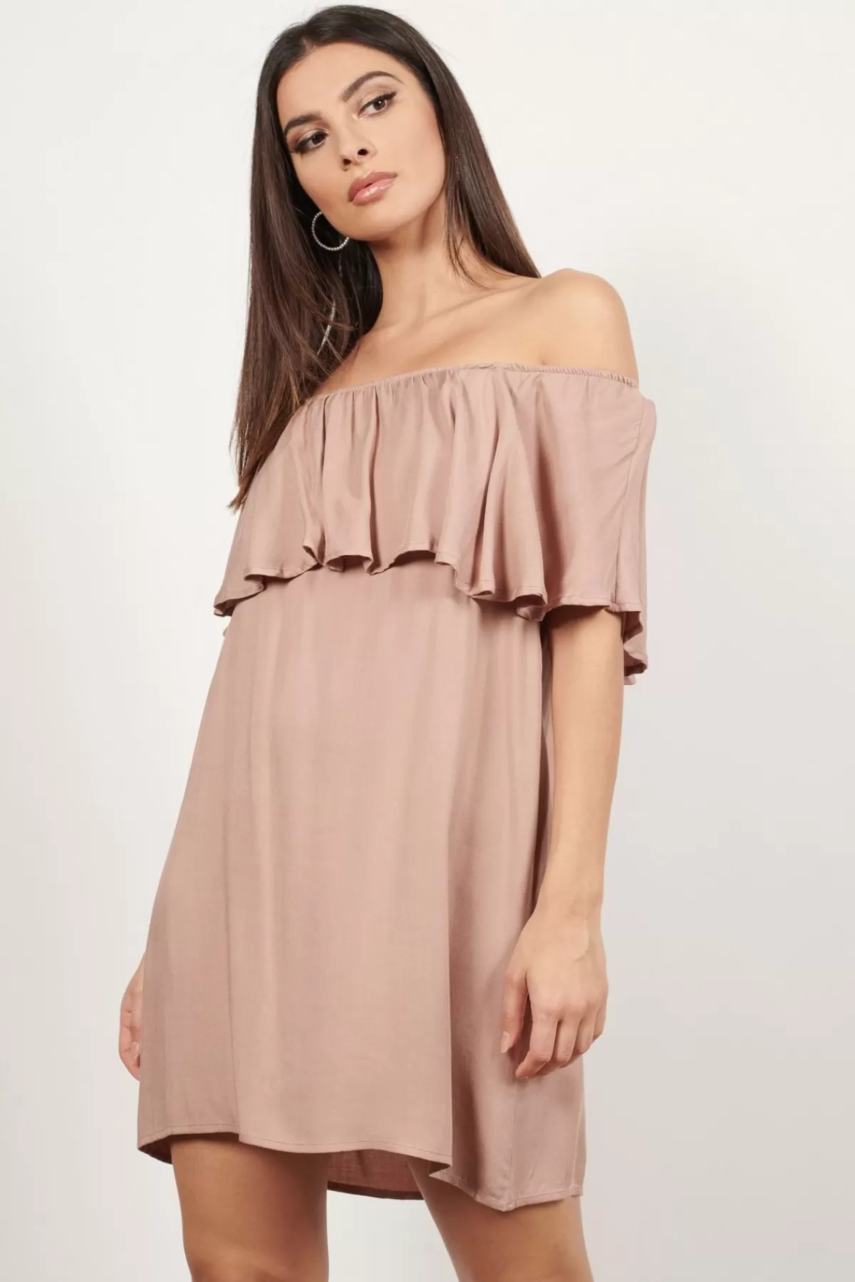 Tobi Don't Be Shy Off The Shoulder Shift Mini Dress - * Beach Wedding Guest Dresses | Wedding Guest Dresses Under $50