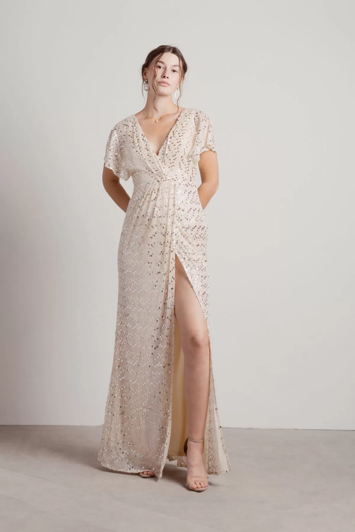 Tobi Dreaming Of You Tonight Surplice Sequin Maxi Dress - * Fall Wedding Guest Dresses | Grandmother Of The Bride Dresses