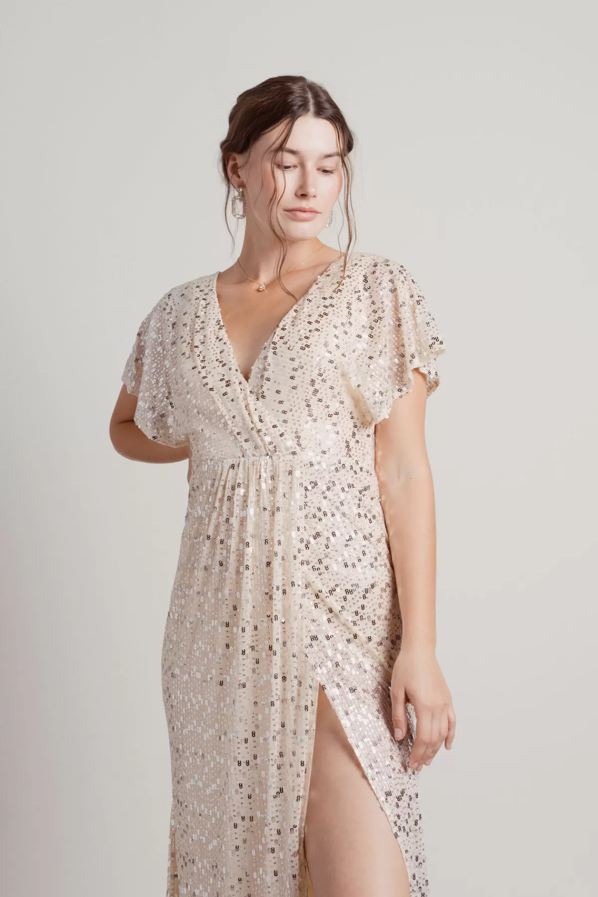 Tobi Dreaming Of You Tonight Surplice Sequin Maxi Dress - * Fall Wedding Guest Dresses | Grandmother Of The Bride Dresses