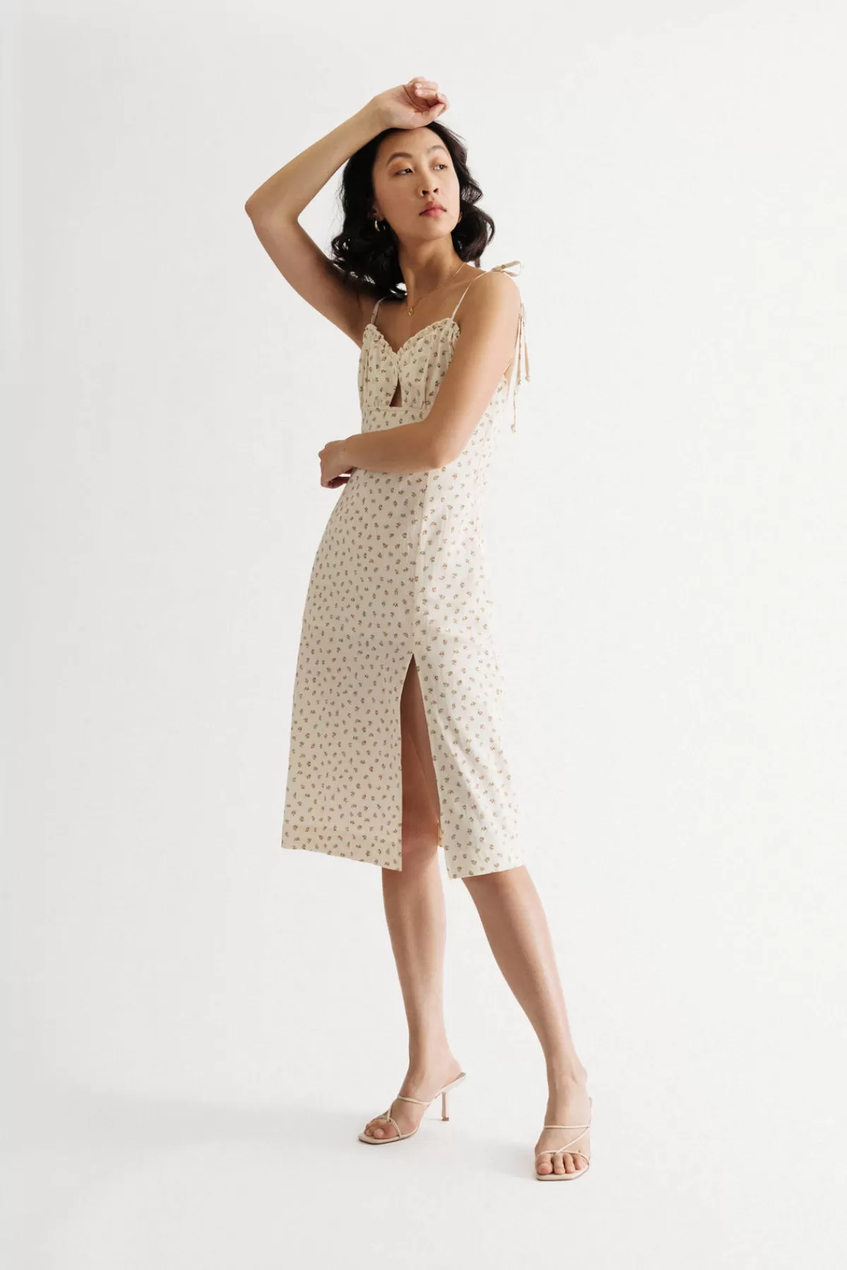 Tobi Feels Like Summer Floral Slit Mini Dress - Ivory Multi* Honeymoon Outfits | Beach Vacation Outfits