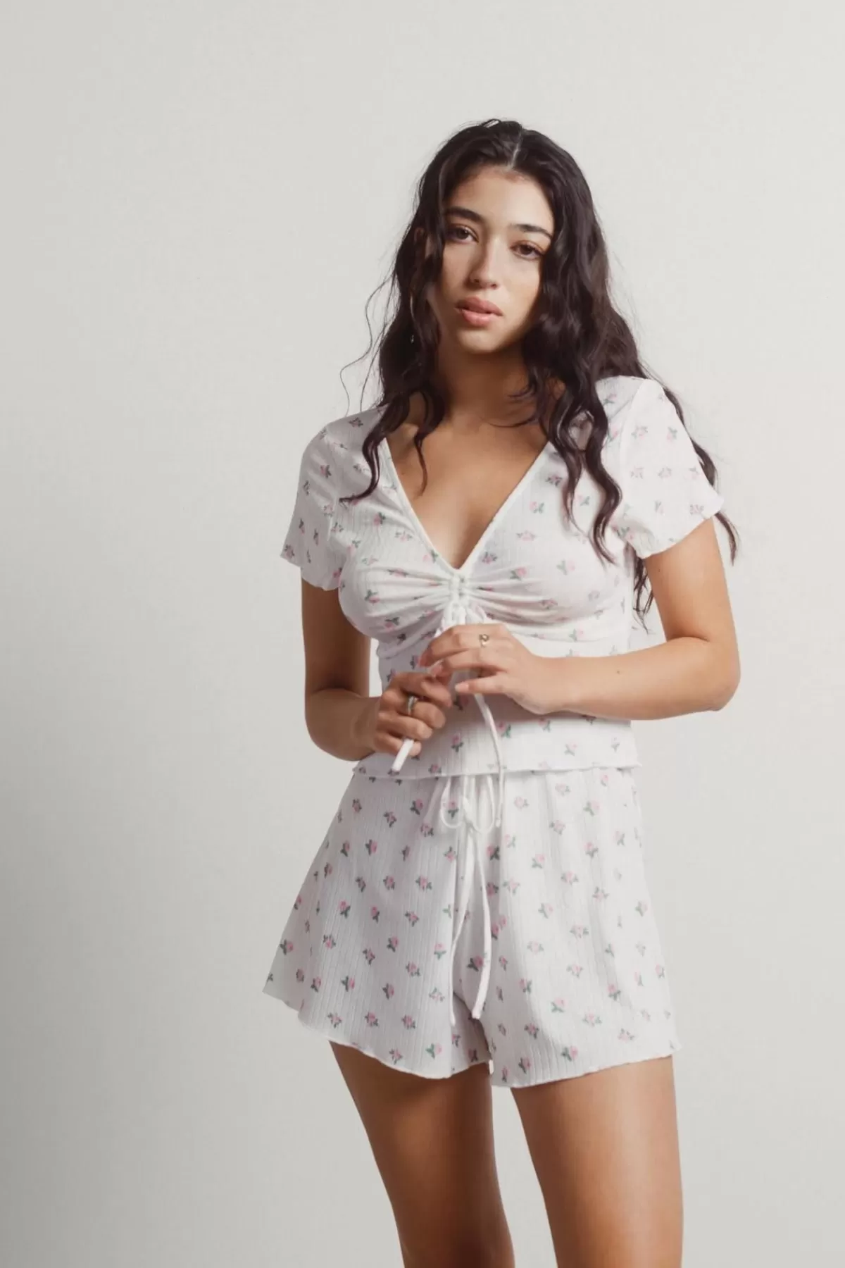 Tobi Field Of Dreams Floral Crop Top And Short Set - * Shorts