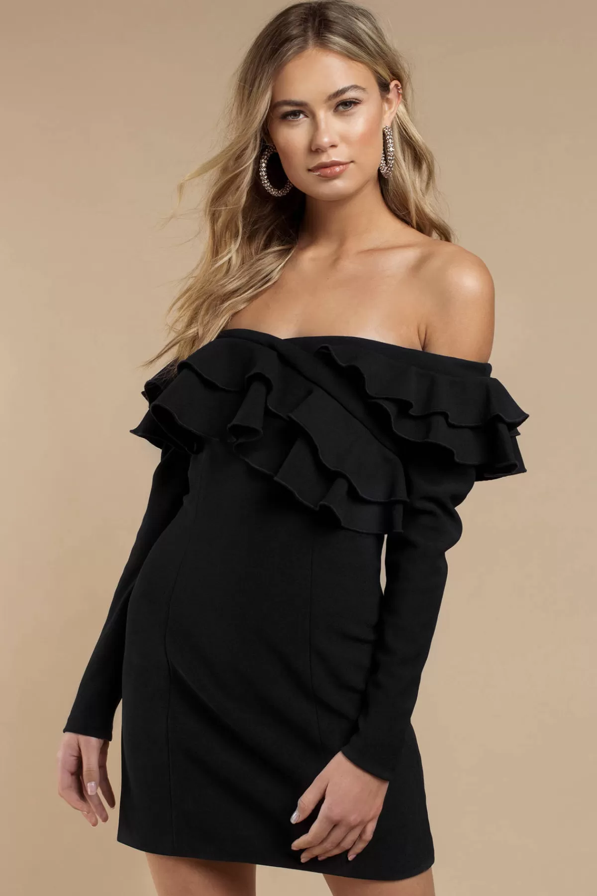 Tobi Finders Keepers Seeking Off The Shoulder Ruffle Mini Dress - * Halloween Outfits | Party Dresses