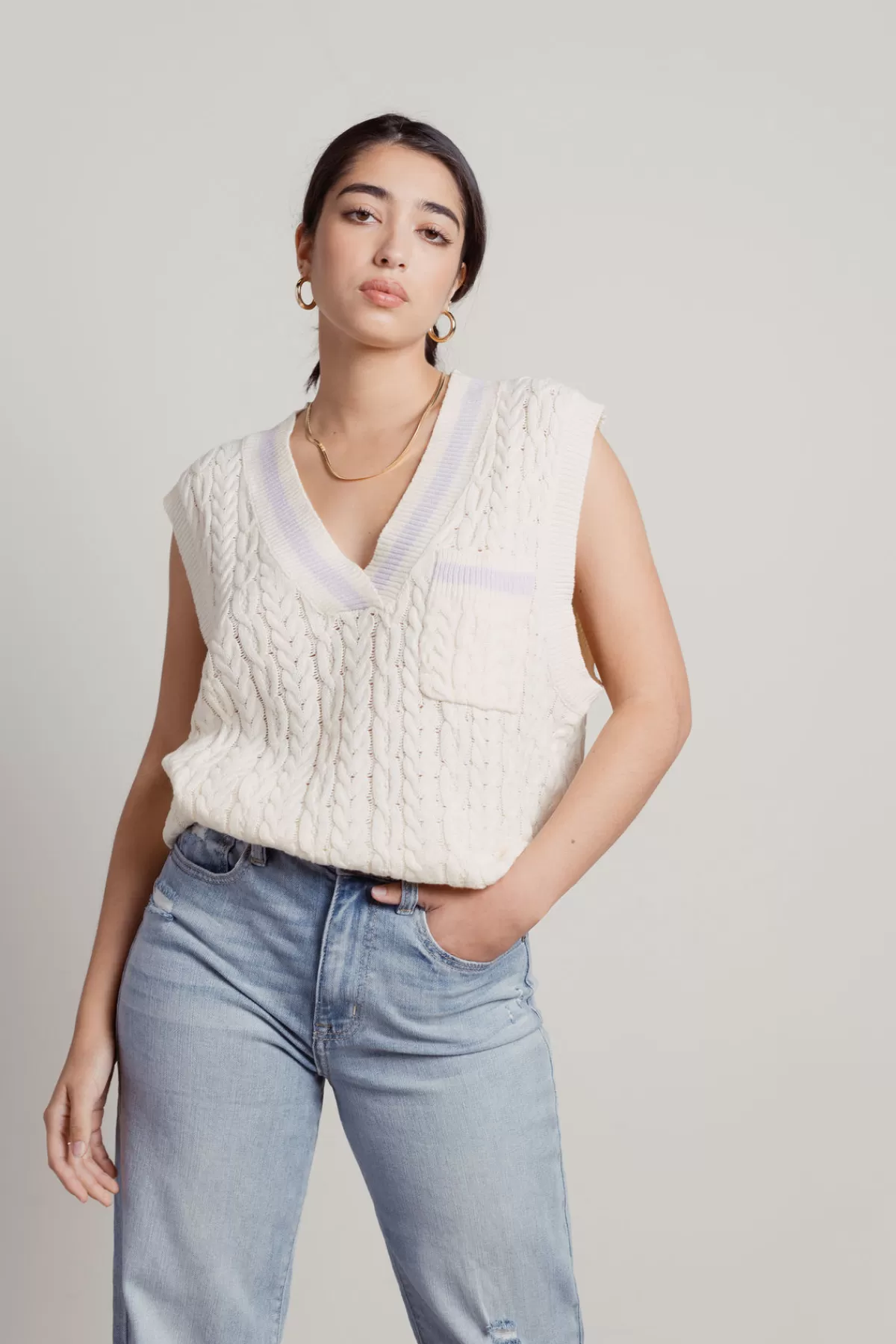 Tobi For Cuties Oversized Sweater Vest - * Office Outfits | Office Outfits