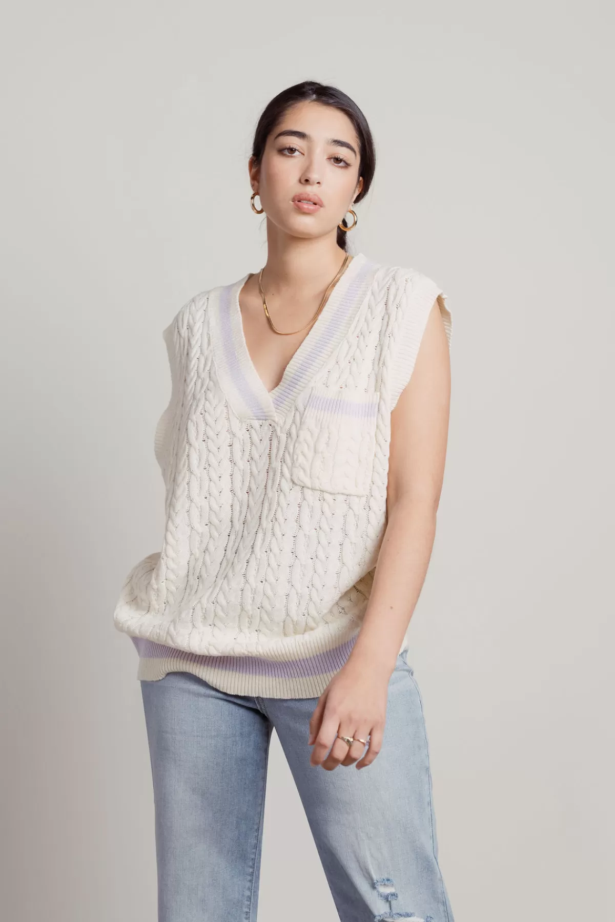 Tobi For Cuties Oversized Sweater Vest - * Office Outfits | Office Outfits