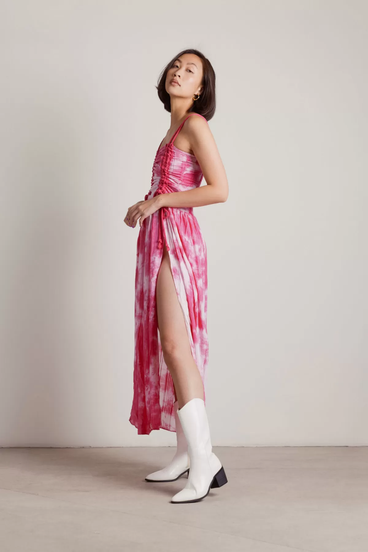 Tobi Give Me Attention Tie Dye High Slit Maxi Dress - * Beach Vacation Outfits | Beach Dresses