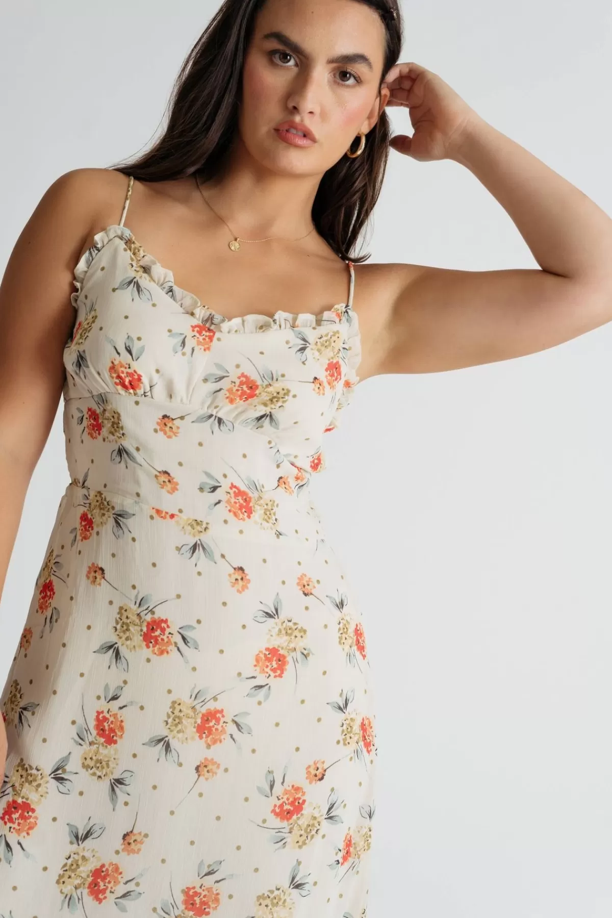 Tobi In Bloom Floral Ruffle Midi Dress - * Bridesmaid Dresses | Rehearsal Dinner Dresses