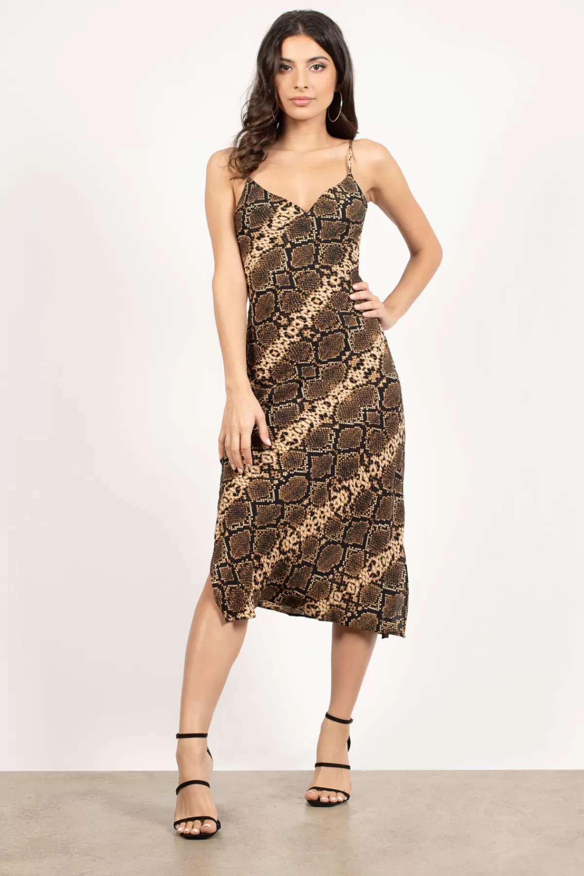 Tobi In The Shadows Snake Print Cami Midi Dress - * Spring Dresses | Midi Dresses