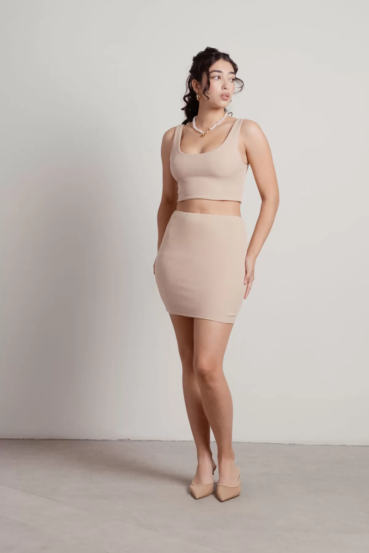 Tobi Know Better Ribbed Crop Top And Mini Skirt Set - * Vacation Shop | Night Club Outfits