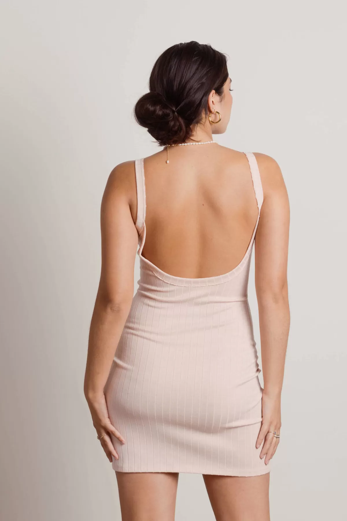 Tobi Leave It To Me Backless Bodycon Mini Dress - Light Pink* Honeymoon Outfits | Valentines Day Outfits