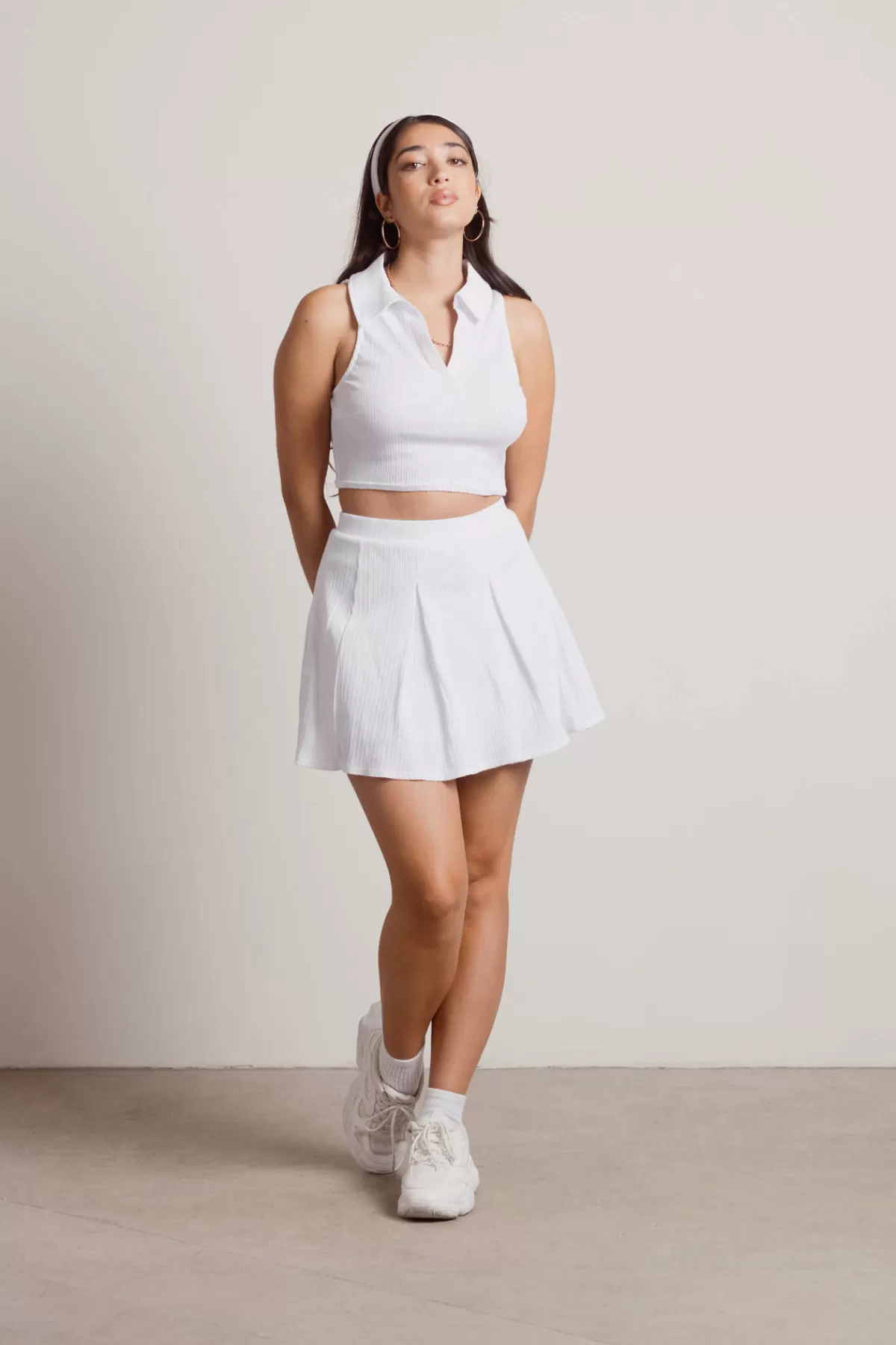 Tobi Match Point Ribbed Crop Top And Tennis Skirt Set - * 4Th Of July Fashion | Vacation Shop