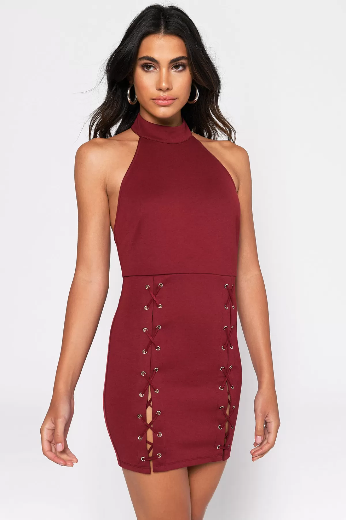 Tobi Meet Me At The Halter Lace Up Backless Mini Dress - * Valentines Day Outfits | Halloween Outfits