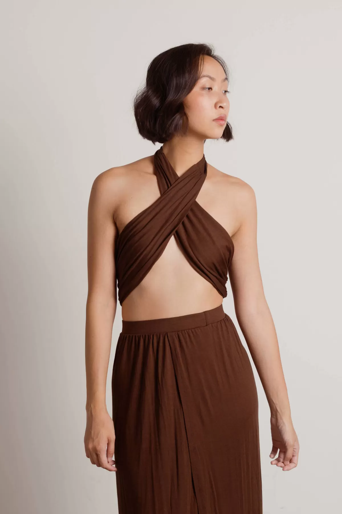 Tobi Naya Cross Halter Top And Slit Maxi Skirt Set - * Beach Vacation Outfits | Skirts