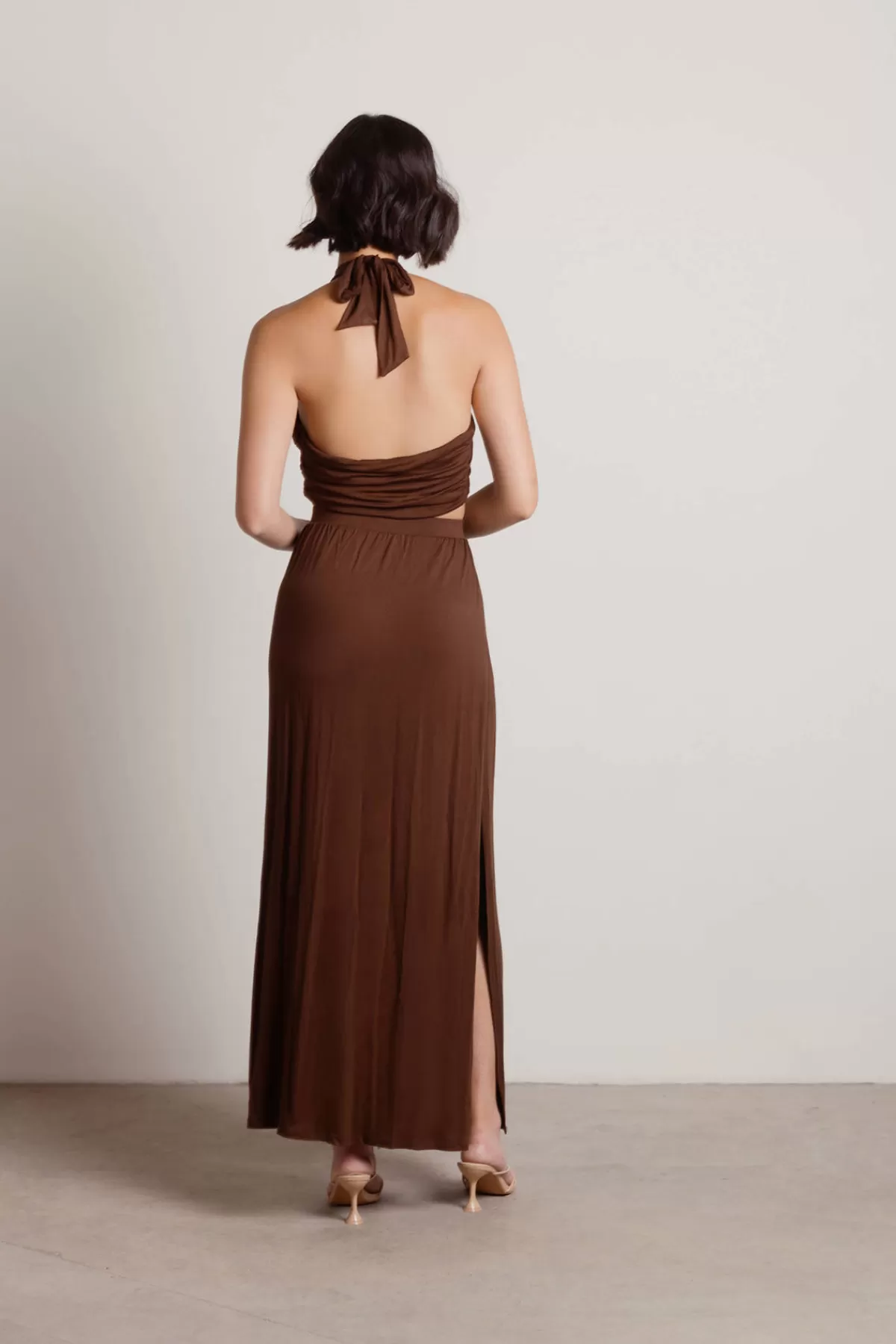 Tobi Naya Cross Halter Top And Slit Maxi Skirt Set - * Beach Vacation Outfits | Skirts