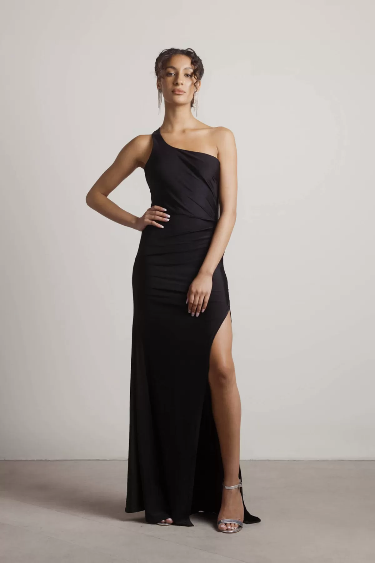Tobi Nights Like This Open Back High Slit Maxi Dress - Royal Blue* Satin Bridesmaid Dresses | Blue Bridesmaid Dresses