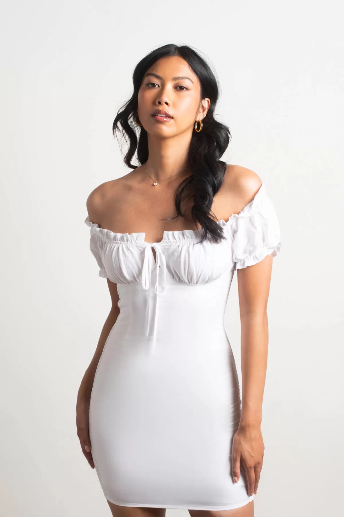 Tobi Picnic Date Off The Shoulder Bodycon Mini Dress - * Rehearsal Dinner Dresses | Bridal Shower Dresses