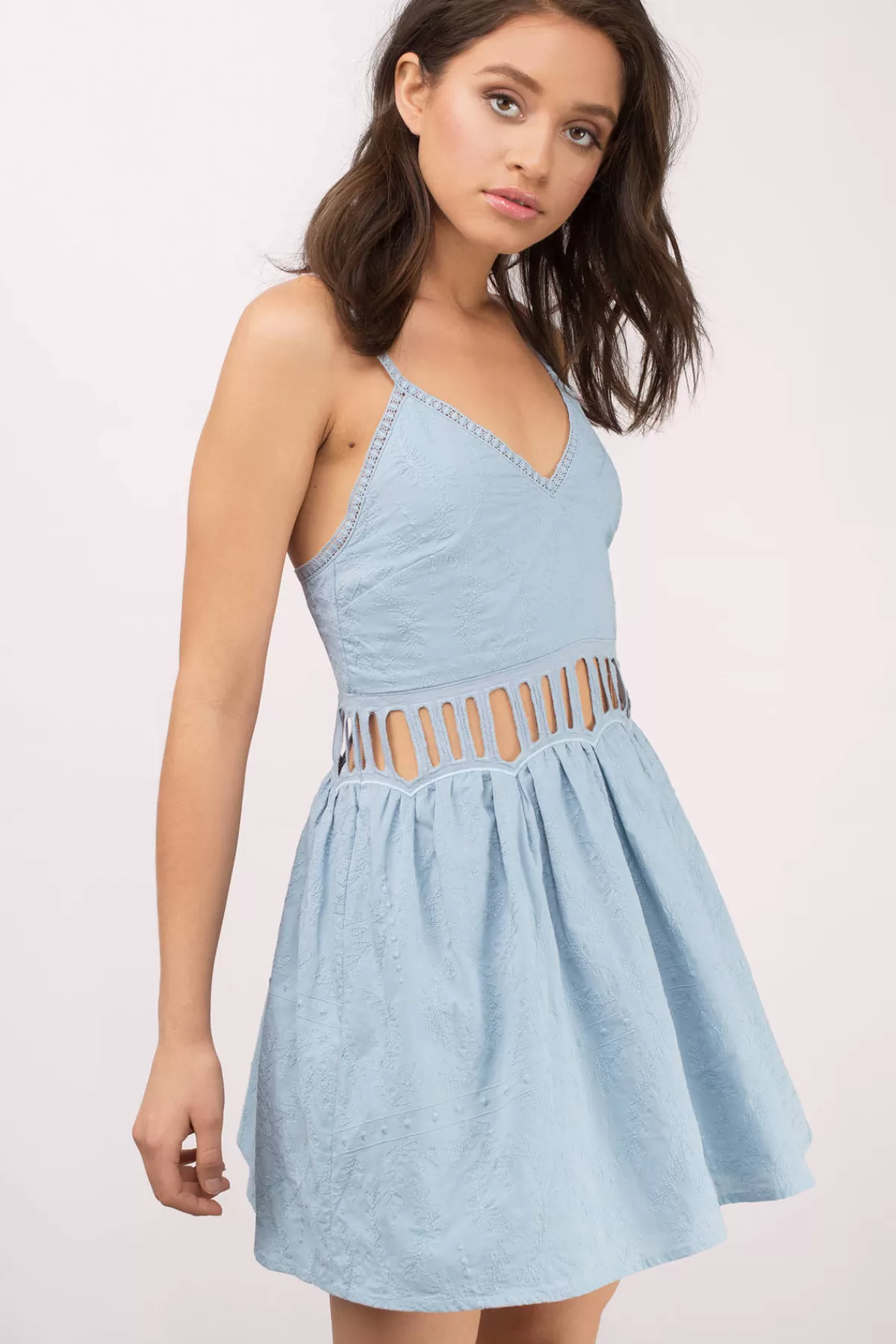 Tobi The Jetset Diaries Jasmina Embroidered Skater Mini Dress - * Summer Wedding Guest Dresses | Sundresses