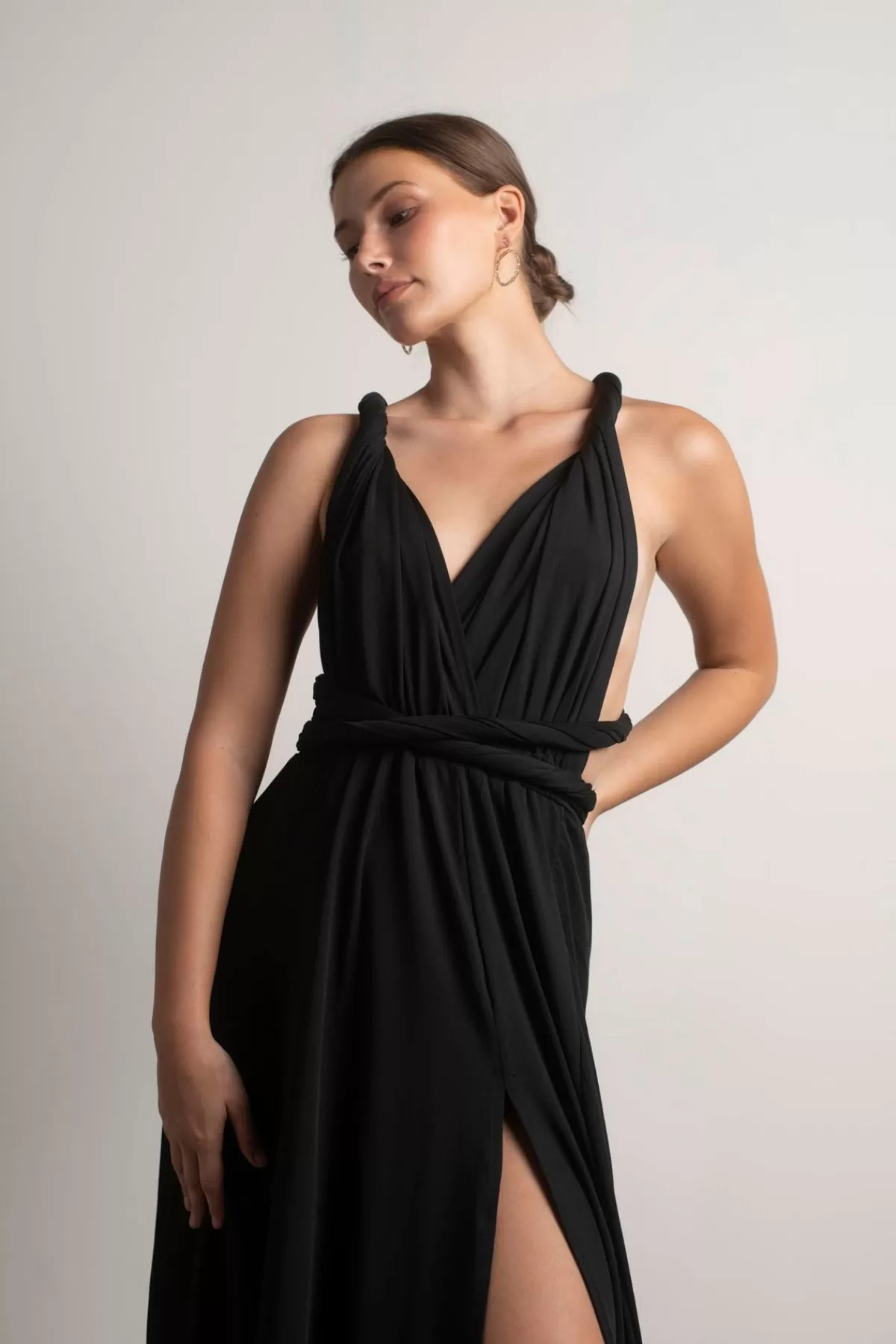 Tobi Think It Through Multiway High Slit Maxi Dress - Hunter Green* Bump Friendly Dresses | Bridesmaid Dresses