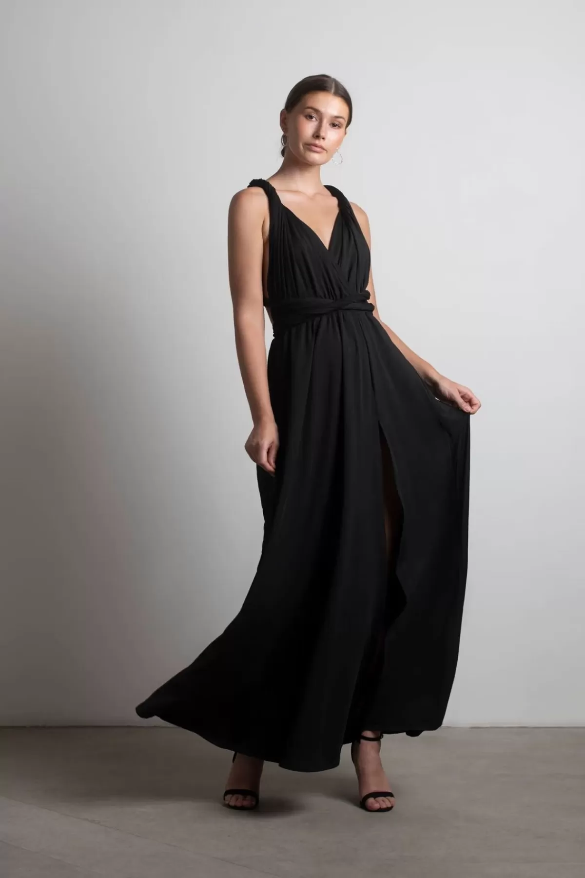 Tobi Think It Through Multiway High Slit Maxi Dress - Hunter Green* Bump Friendly Dresses | Bridesmaid Dresses